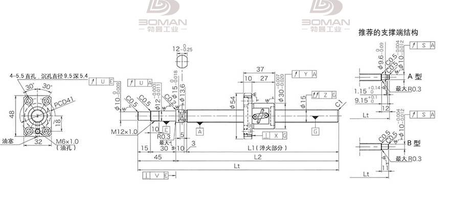 KURODA GP1502DS-BAPR-0600B-C3F 黑田精工的滚珠丝杠怎么拆