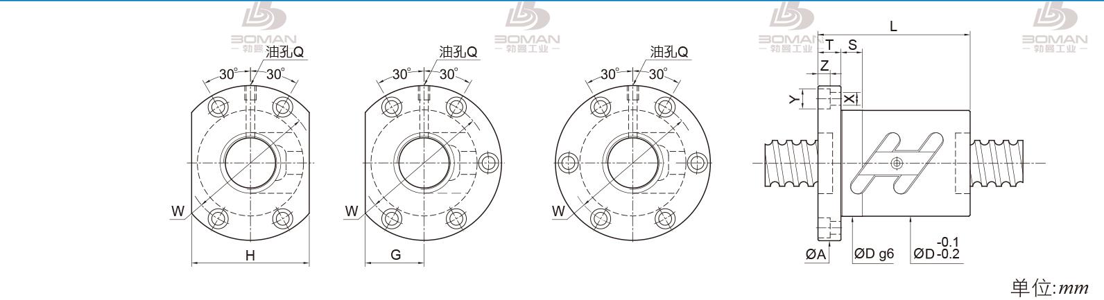 PMI FSWC2506 pmi 滚珠丝杆安装