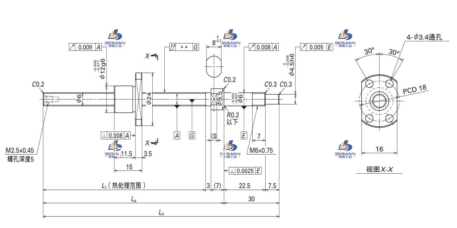 W0600MA-1PY-C3Z1-轴端完成品滚珠丝杠