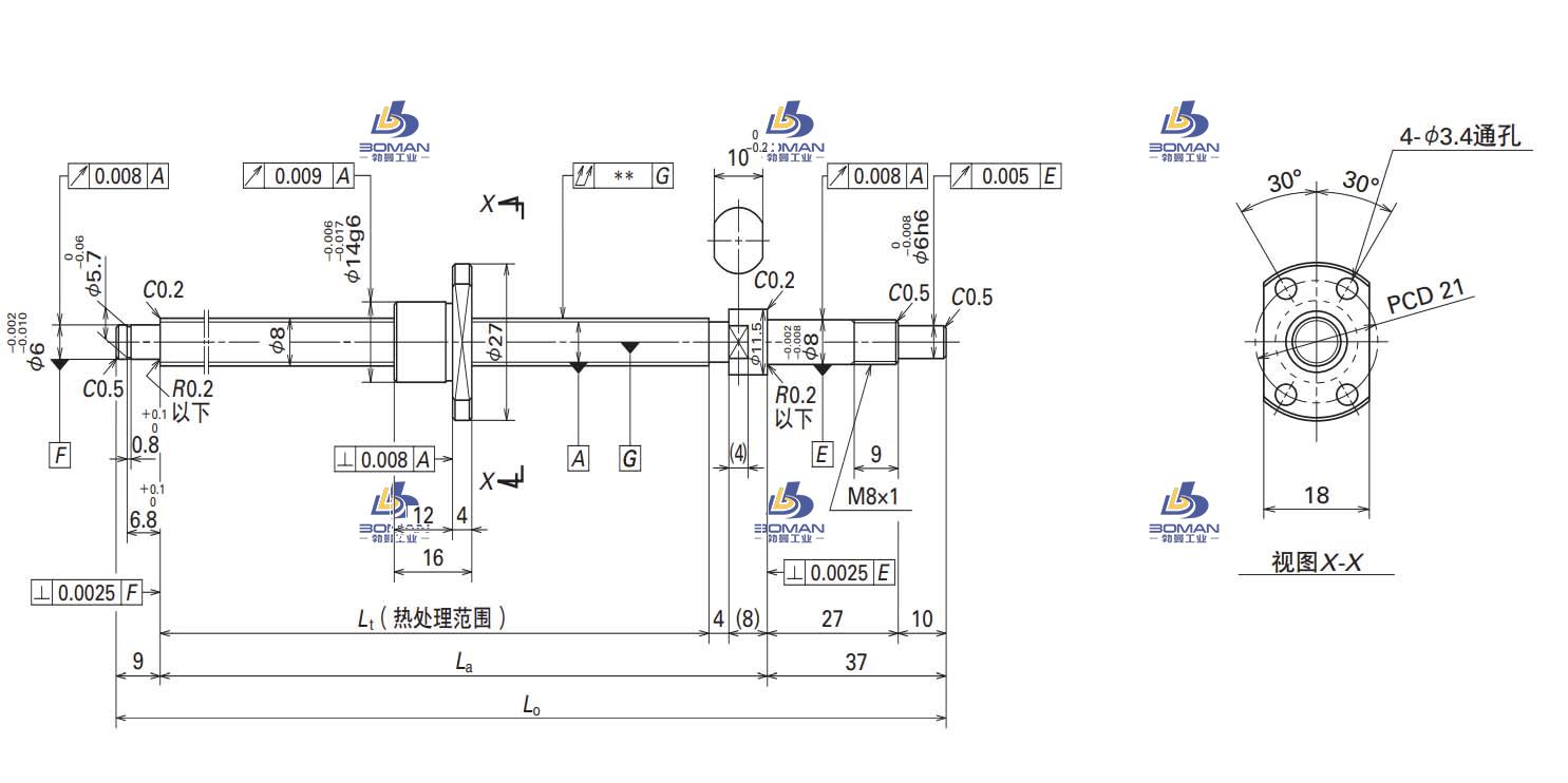 W0801MA-1PY-C3Z1-FA标准滚珠丝杠