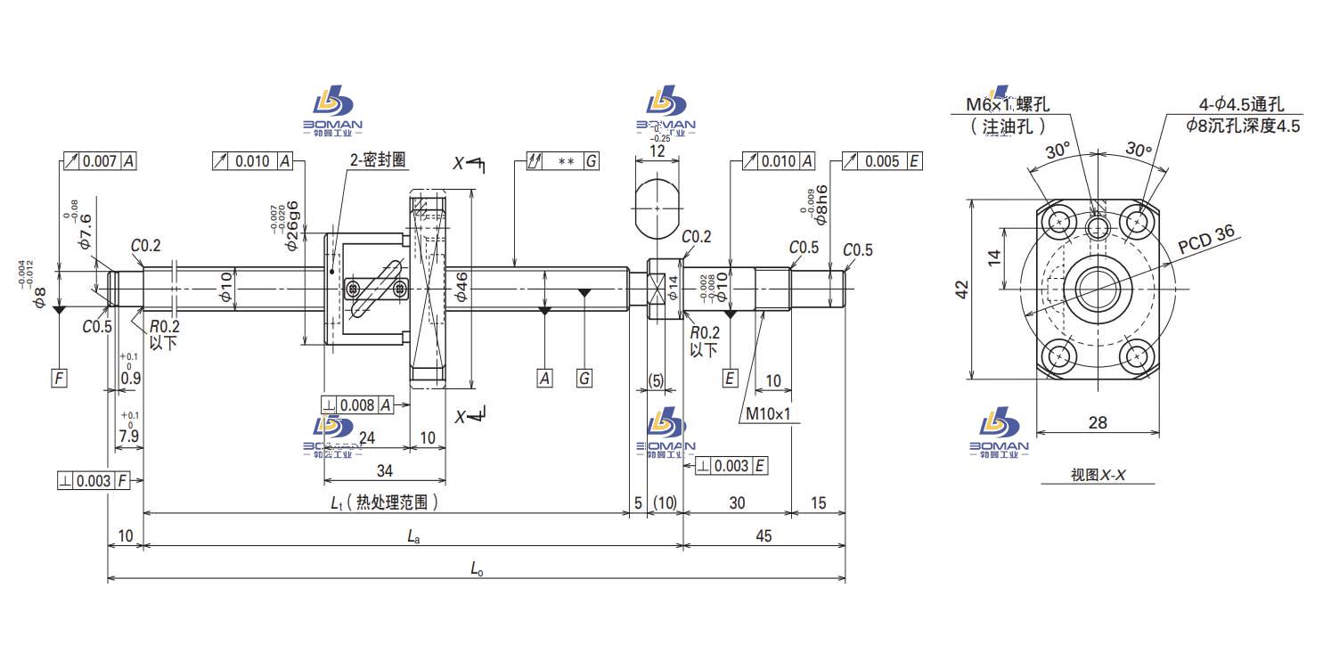 W1003FA-1P-C3Z4-FA标准滚珠丝杠