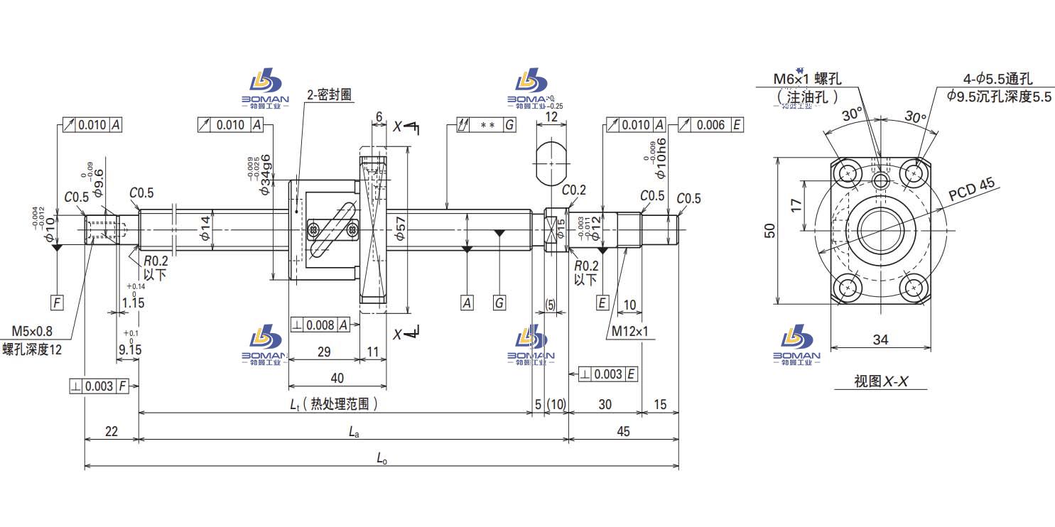 W1401FA-1P-C3Z5-FA标准滚珠丝杠