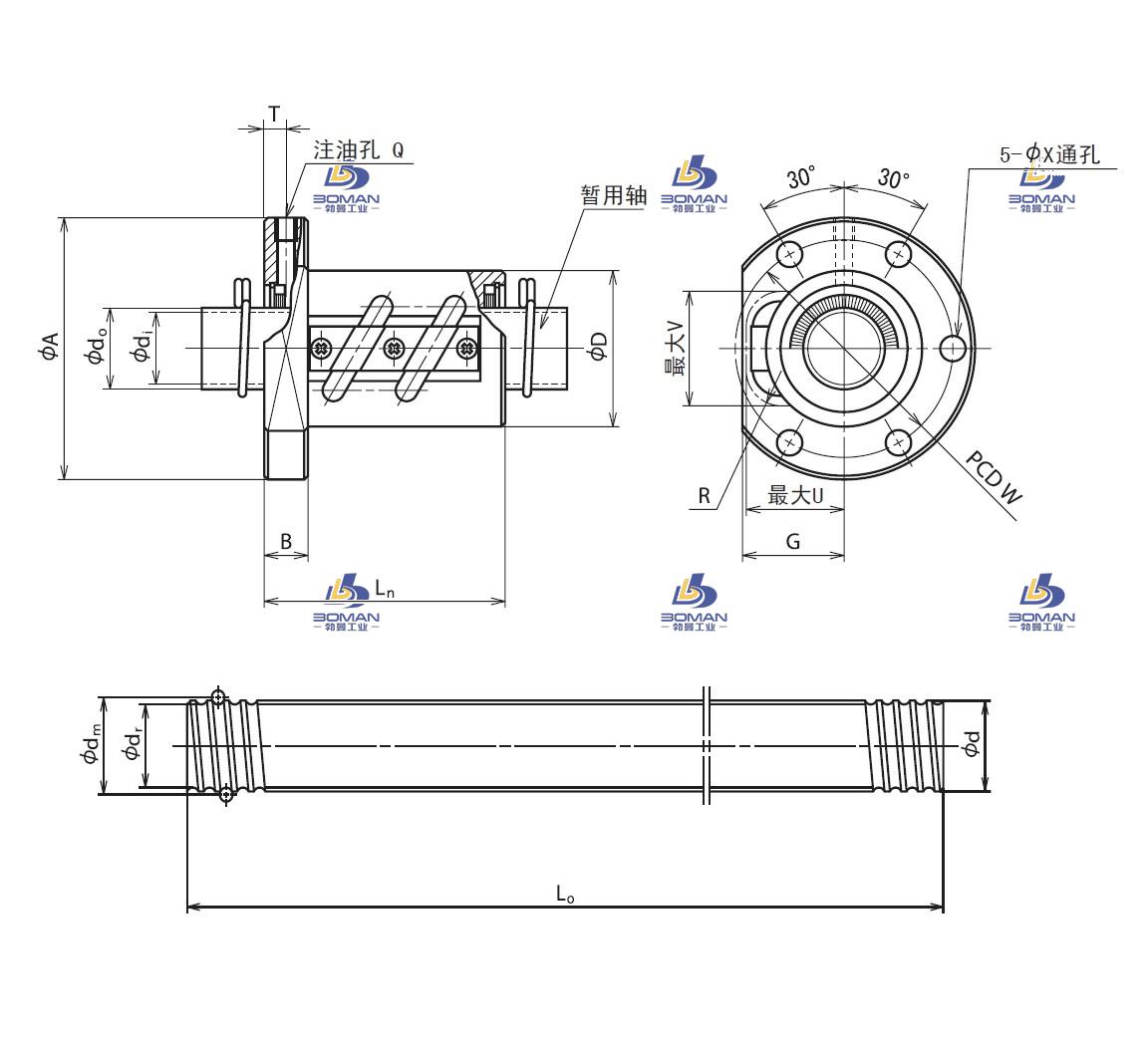 RNFTL2005A2.5-NSK冷轧滚珠丝杠