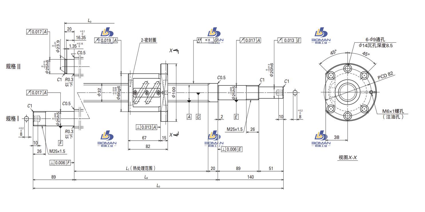 W3209SA-5Z-C5Z8-SA标准滚珠丝杠