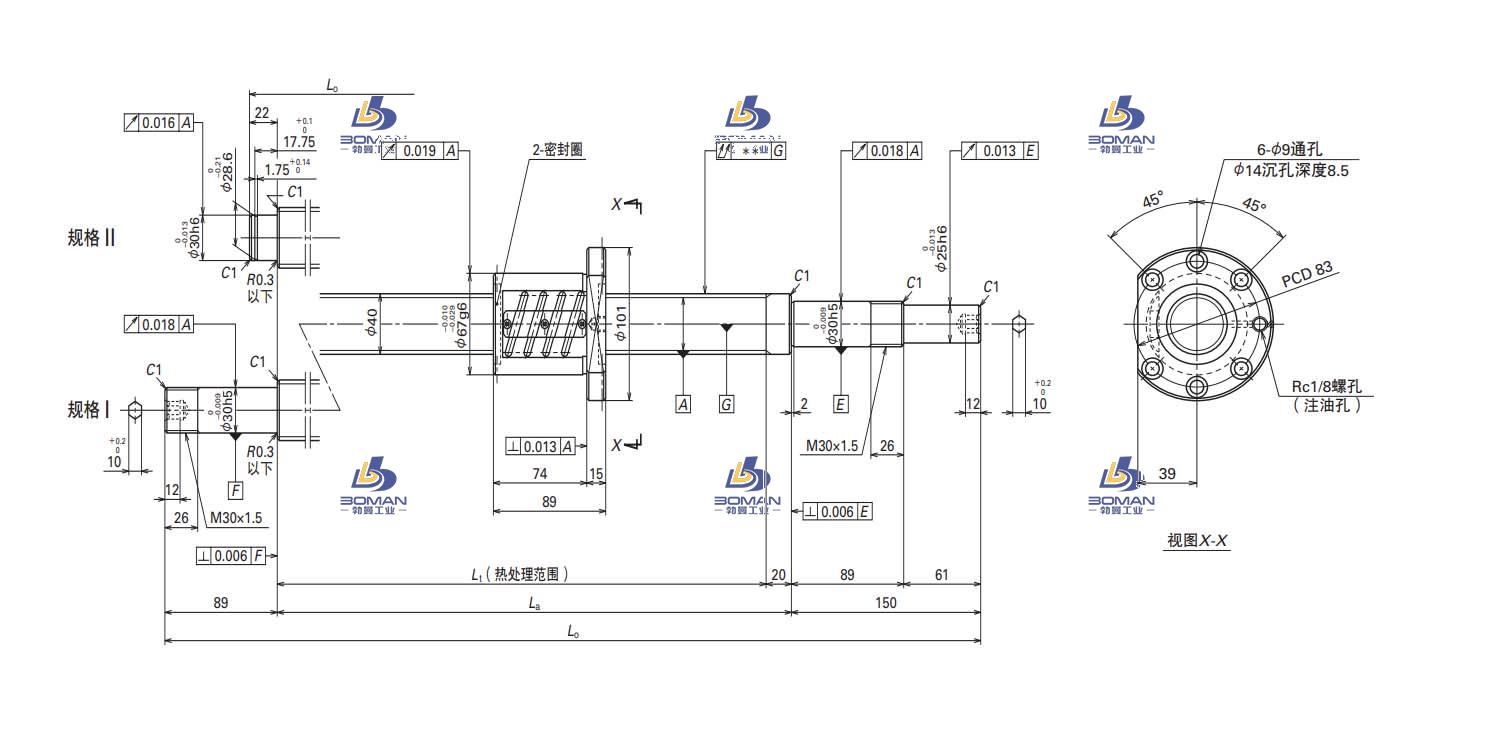 W4003SA-1Z-C5Z5-FA标准滚珠丝杠