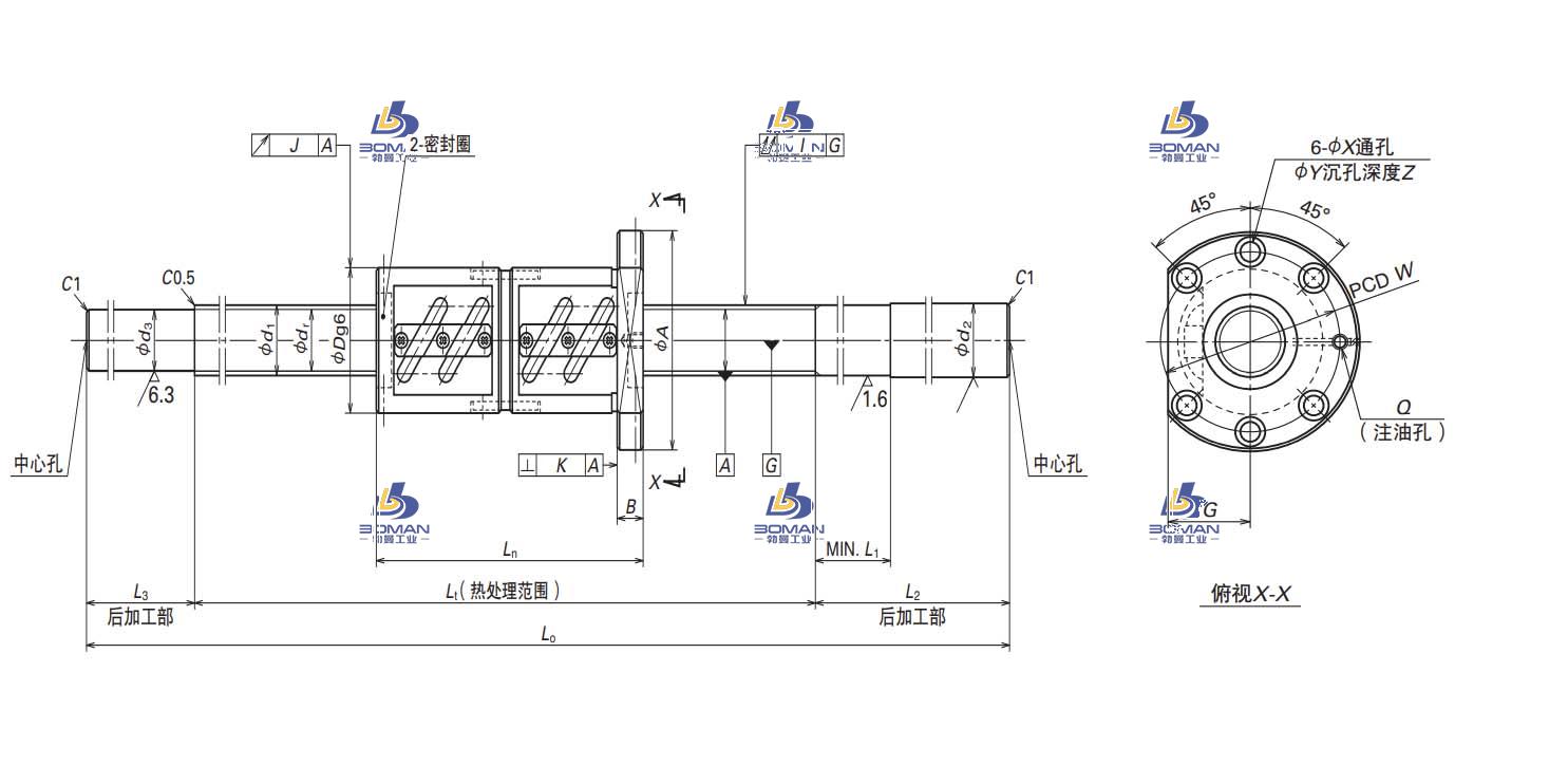 W3207SS-2D-C5Z10-NSK MS系列滚珠丝杠