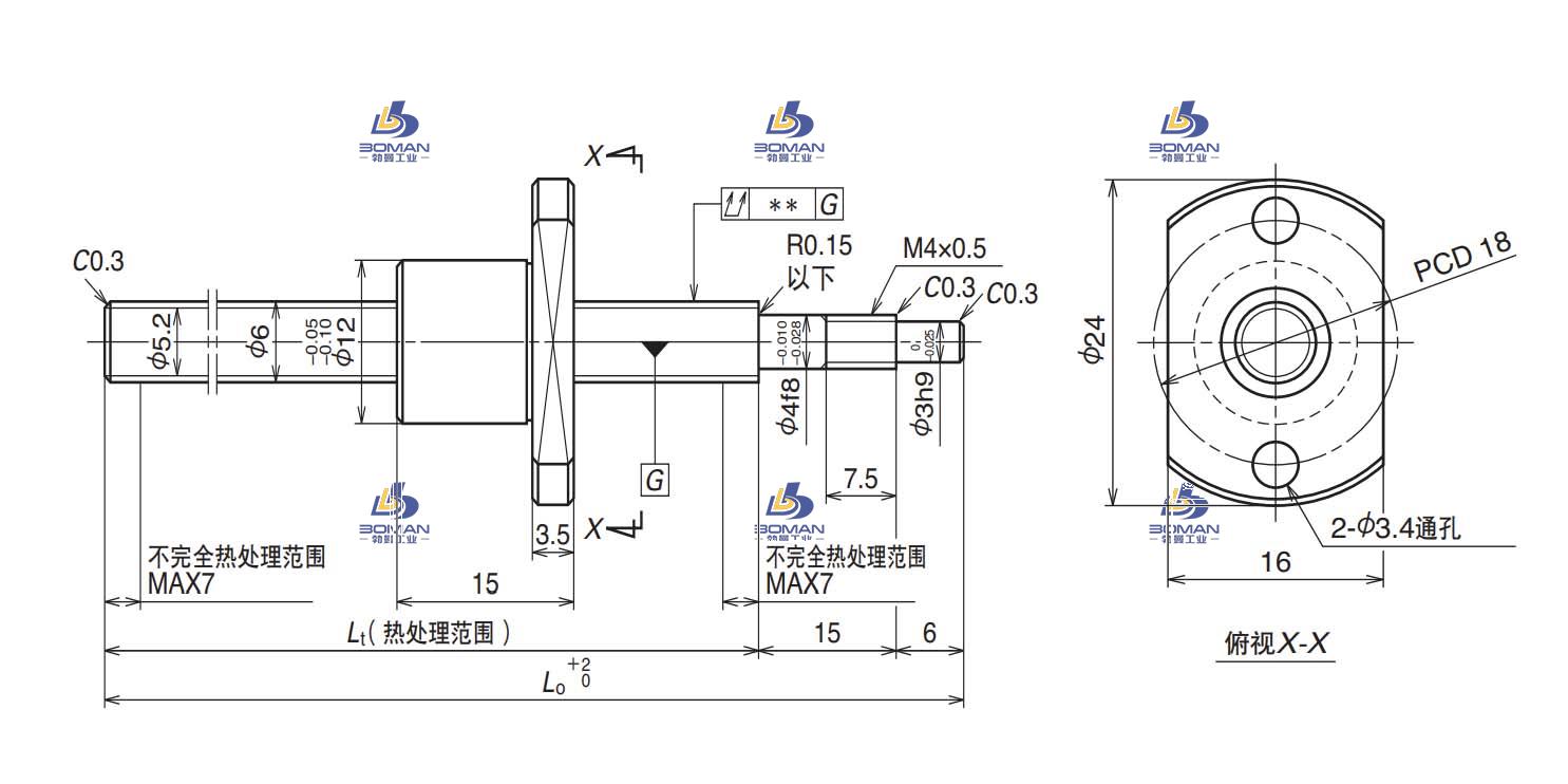 RMA0601C7S-160-RNFBL滚珠丝杠